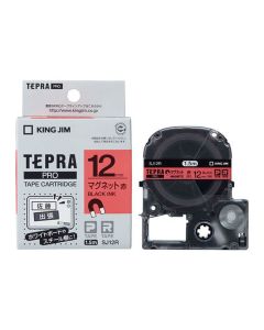 เทปพิมพ์อักษร TEPRA PRO Magnet Label 12mm (Red Tape / Black Ink)