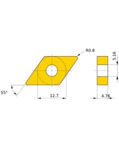 ดอกกัดคาร์ไบด์เคลือบผิวสำหรับงานกลึงสแตนเลส รุ่น MC_MP7100 MP7135