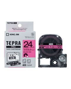 เทปพิมพ์อักษร TEPRA PRO Magnet Label 24mm (Pink Tape / Black Ink)