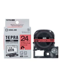 เทปพิมพ์อักษร TEPRA PRO Magnet Label 24mm (Red Tape / Black Ink)