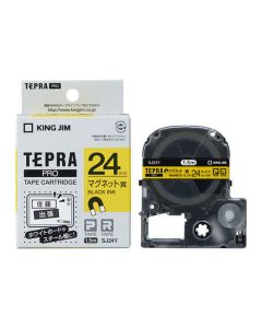 เทปพิมพ์อักษร TEPRA PRO Magnet Label 24mm (Yellow Tape / Black Ink)