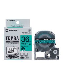 เทปพิมพ์อักษร TEPRA PRO Magnet Label 36mm (Green Tape / Black Ink)