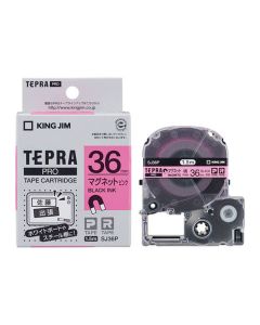 เทปพิมพ์อักษร TEPRA PRO Magnet Label 36mm (Pink Tape / Black Ink)