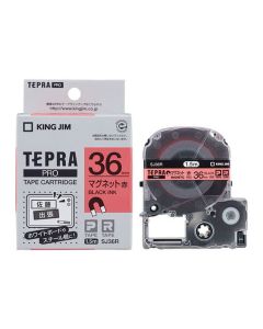 เทปพิมพ์อักษร TEPRA PRO Magnet Label 36mm (Red Tape / Black Ink)