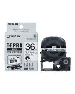 เทปพิมพ์อักษร TEPRA PRO Magnet Label 36mm (White Tape / Black Ink)