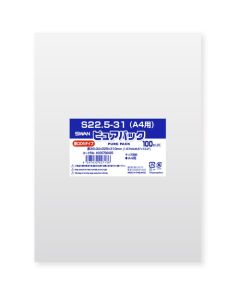 ถุง OPP รุ่น Pure Pack 04S ขนาด 22.5-31 สำหรับกระดาษขนาด A4