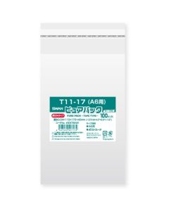 ถุง OPP รุ่น Pure Pack 04T จำนวน 11-17 ใบ สำหรับกระดาษขนาด A6