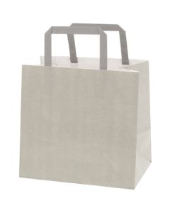 ถุงกระดาษหิ้วทรงแบน ถุงใส่เครื่องประดับแบบมีหูหิ้วแบน 220-1 สีเทา Eco Ash