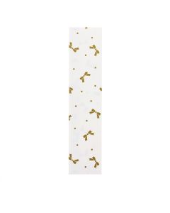 กระเป๋าแบน ขนาดเล็ก ลายพิมพ์ ทรงตรง ขนาด L-24 แบรนด์ New Ribbon สีทอง