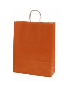 ถุงกระดาษโท้ท ขนาด 25 ถุงใส่เครื่องประดับ ขนาด 2 ไม่ฟอกสี สีส้ม C