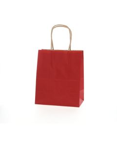 ถุงกระดาษหิ้ว 25 ใบ, ถุงใส่ของตกแต่ง 21-12 ใบ, ไม่ฟอกสี, สีแดง C