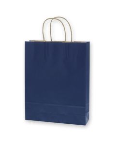 ถุงกระดาษหิ้ว, ถุงใส่จี้ 25 ชิ้น, MS1, ไม่ฟอกสี, สีน้ำเงินเข้ม NC