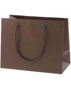 ถุงกระดาษสำหรับช้อปปิ้ง ยี่ห้อ Bright Bag เบอร์ 23-12 สีน้ำตาลช็อกโกแลต (แบบด้าน)