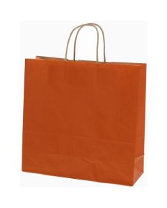 ถุงกระดาษโท้ท ขนาด 25 ถุงใส่เครื่องประดับ ขนาด 3 ไม่ฟอกสี สีส้ม C