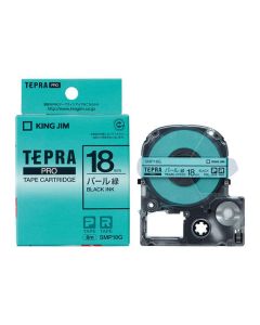 เทปพิมพ์อักษร TEPRA PRO Pearl Color Label 18mm (Pearl Green Tape / Black Ink)