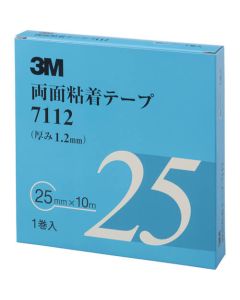 เทปกาวสองหน้า 7112 25มม. x 10ม. หนา 1.2มม. เทา 1 ม้วน