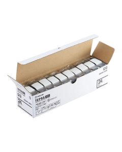 เทปพิมพ์อักษร TEPRA PRO White Label 24mm (White Tape / Black Ink) (10ชุด)