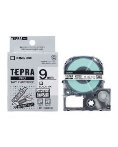 เทปพิมพ์อักษร TEPRA PRO Strong Adhesive Label 9mm (White Tape / Black Ink)