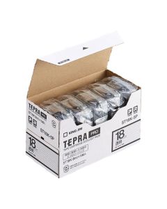 เทปพิมพ์อักษร TEPRA PRO Transparent Label 18mm (Transparent Tape / Black Ink) (5ชุด)