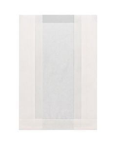 NF ถุงกันน้ำมันแบบมีหน้าต่าง ขนาด 15-20.5 ซม. สีขาวล้วน