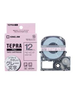 เทปพิมพ์อักษร TEPRA PRO Soft Color Label 12mm (Baby Pink Tape / Gray Ink)