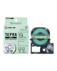 เทปพิมพ์อักษร TEPRA PRO Soft Color Label 9mm (Mint Green Tape / Gray Ink)