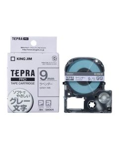 เทปพิมพ์อักษร TEPRA PRO Soft Color Label 9mm (Lavender Tape / Gray Ink)