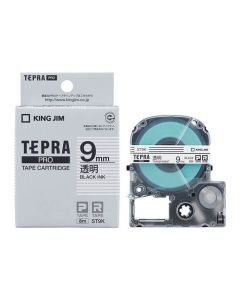เทปพิมพ์อักษร TEPRA PRO Transparent Label 9mm (Transparent Tape / Black Ink)