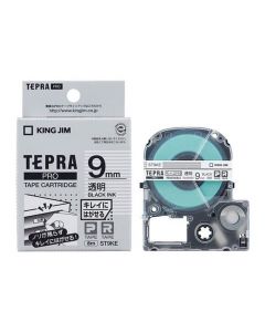 เทปพิมพ์อักษร TEPRA PRO Removable Label 9mm (Transparent Tape / Black Ink)