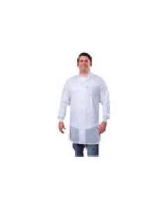 สม็อค STATSHIELD เสื้อโค้ทห้องปฏิบัติการ ข้อมือถัก ขาว m