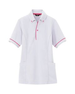 เสื้อโปโลแขนสั้นกระเป๋าข้าง (unisex) สีเทาเงิน LL