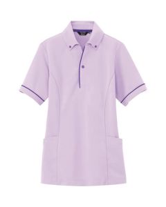 เสื้อโปโลแขนสั้นกระเป๋าข้าง (unisex) สีลาเวนเดอร์ 5L