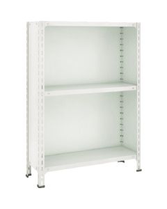 ชั้นวางของเหล็ก น้ำหนักเบา มีแผ่นหลังและแผ่นข้าง ขนาด 1200 x 600 x สูง 1500 มม. 3 ชั้น สีเทานีโอ