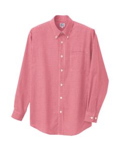 เสื้อเชิ้ตแขนยาวลายตารางหมากรุก (unisex) สีแดง 3L