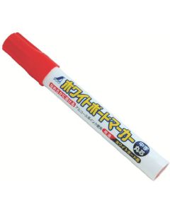 ปากกาไวท์บอร์ด ตัวอักษรกลาง แกนกลม สีแดง
