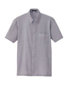 เสื้อถักติดกระดุมแขนสั้น (unisex) สีกรมท่า LL