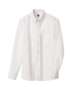 เสื้อเชิ้ตแขนยาวผู้ชาย ox ติดกระดุม สีขาว M