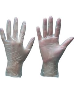 ถุงมือใช้แล้วทิ้ง ถุงมือไวนิล บางพิเศษ ไม่มีแป้ง M (รวม 100 ชิ้น)