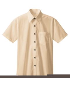 เสื้อเชิ้ตแขนสั้น (unisex) สีเบจ S