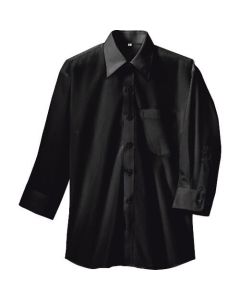 เสื้อแขนสามส่วน (unisex) สีดำ LL
