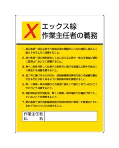 Duties of Work Chief Person Sign