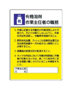Duties of Work Chief Person Sign