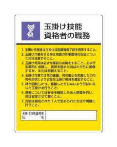 Duties of Work Chief Person Sign