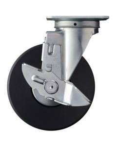ล้อไนลอน MC แบบหมุน Hammer Swivel (ตลับลูกปืนเรเดียล) 150 มม. พร้อมตัวหยุด