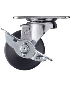 ล้อไนลอน MC แบบหมุน Hammer E Series ขนาด 50 มม. พร้อมตัวหยุด
