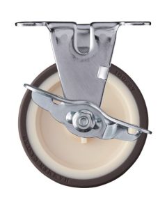 ลูกล้อ Hammer Plate Caster รุ่น E พร้อม SP แบบคงที่ เส้นผ่านศูนย์กลางล้อ 100 มม. ลูกล้อยูรีเทน