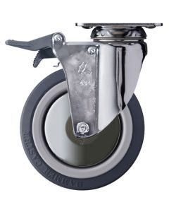 ล้อยูรีเทนหมุน Hammer Swivel (ล้อไนลอน ลูกปืน) 125 มม. Total Lock