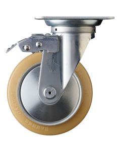 ลูกล้อยูรีเทนแบบ Hammer Switch Caster (Roller Bearing) 150mm