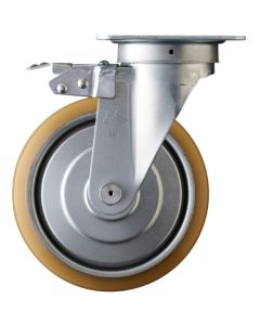 ลูกล้อยูรีเทนแบบ Hammer Switch Caster (Roller Bearing) 200mm