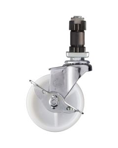 ค้อนหมุนท่อสอดล้อไนลอน 75 มม. สำหรับสี่เหลี่ยม 25 มม. พร้อมตัวหยุด